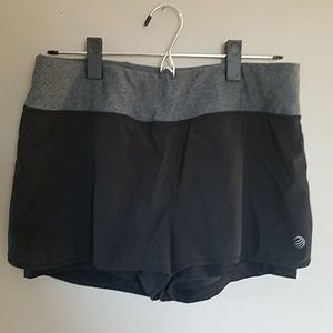 Black and Grey Workout Shorts